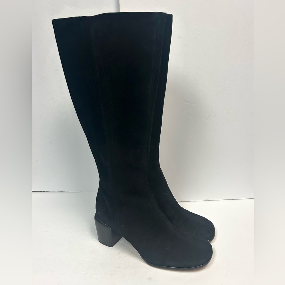 NEW Vince Boots Knee High Black Suede Women US 9.5 EU 40.5 Tall Maggie Classic - Picture 5 of 13